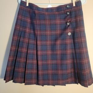 White Stag Plaid Button Wrap Skirt Size 12
